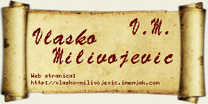 Vlaško Milivojević vizit kartica